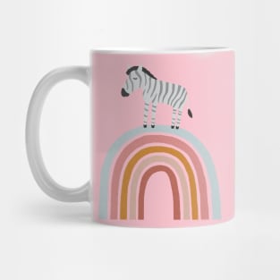 Zebra and rainbow art illustration Mug